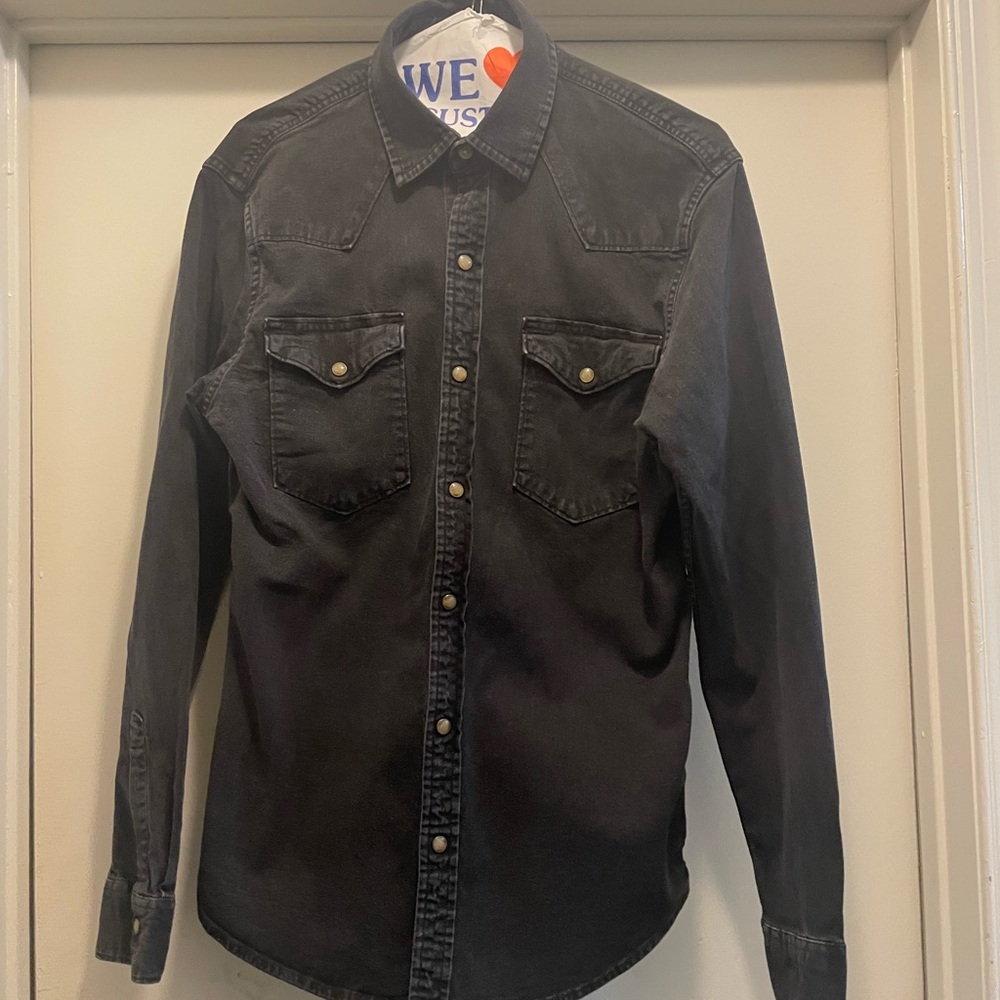 Wrangler Men’s Black Casual Button Down Shirt